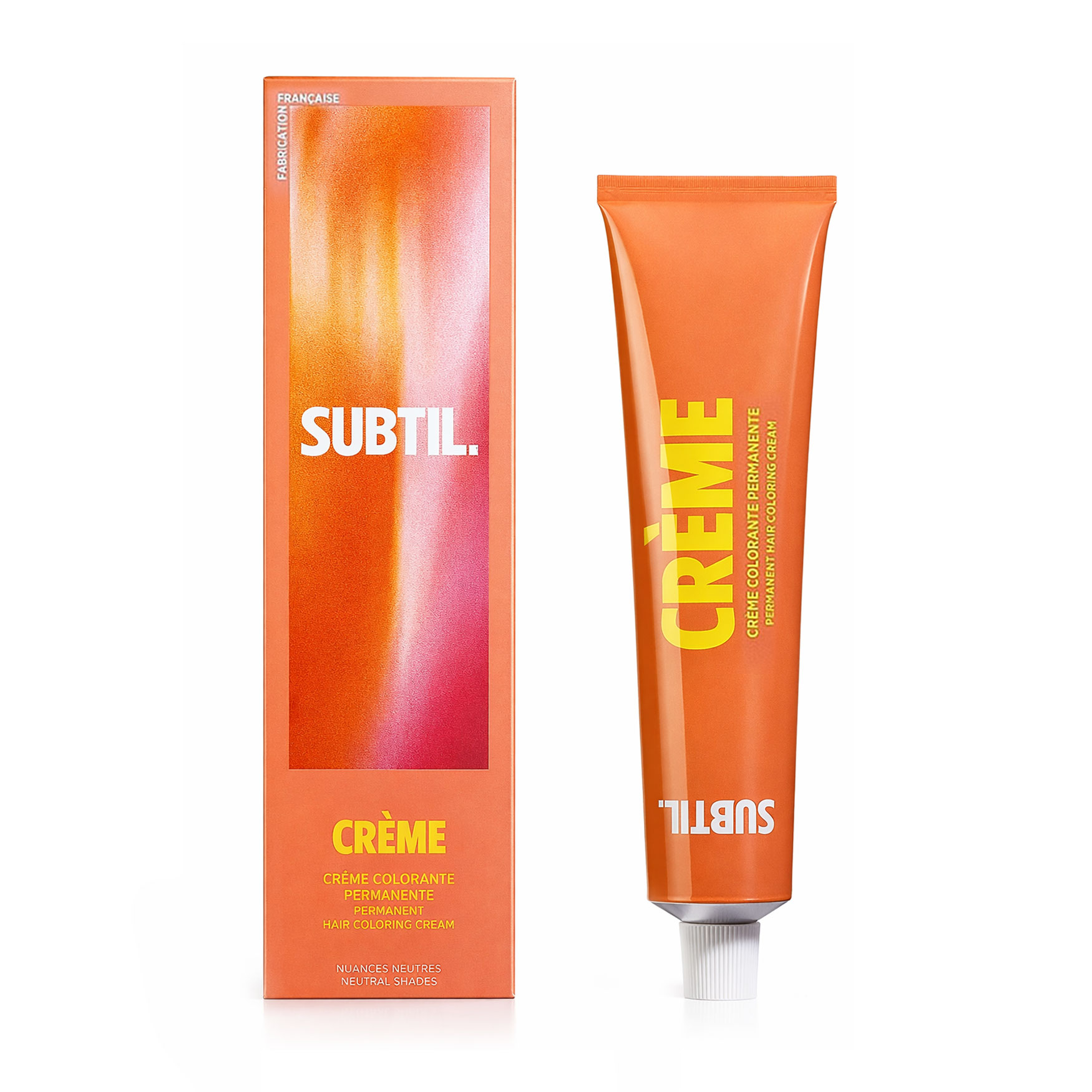 Стійка крем-фарба для волосся Subtil Creme Permanent Hair Color 7-44 Profond, 60 мл